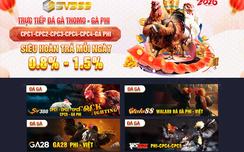 Nhiều thể loại đá gà hấp dẫn